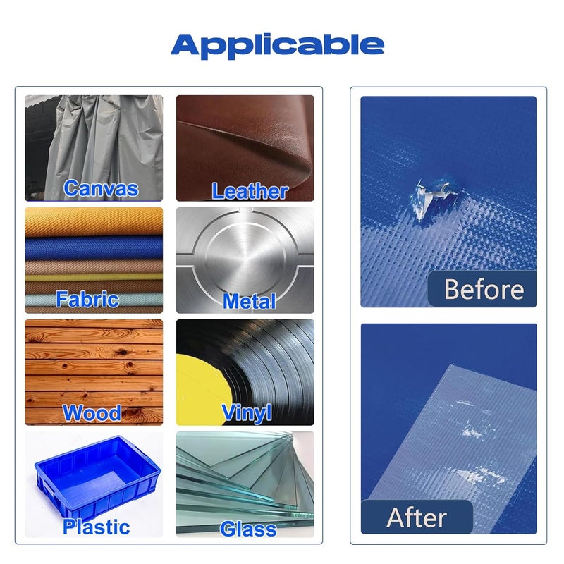 Daiphelim 5 in x 39FT RV Awning Repair Tape Kit – Heavy Duty Waterproof Tear Repair Patch for Tarp, Canvas, Tent, Fabric, Canopy, Boat Covers, Sail – Clear Reinforced Fiberglass Repair Tape - Image 5